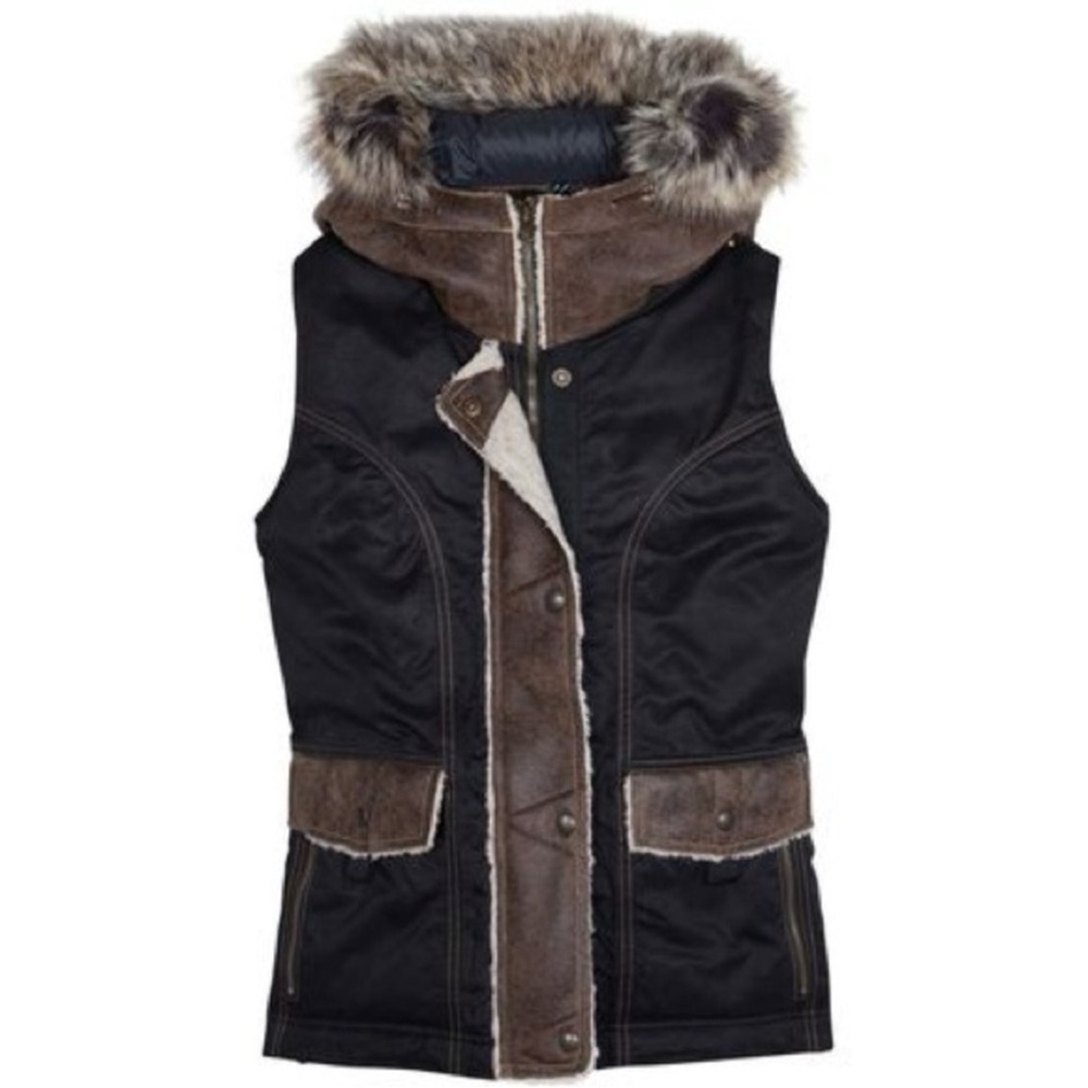 KÜHL Faux Fur Goose Down Vest Size Medium